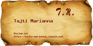 Tajti Marianna névjegykártya